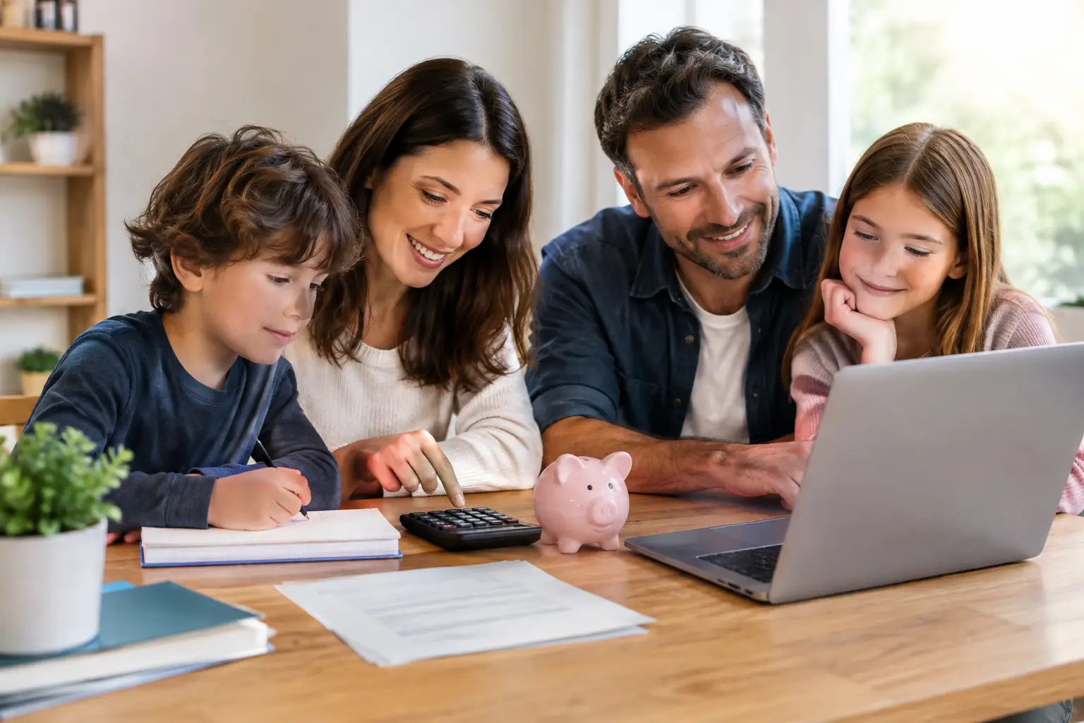 Esempio budget asta familiare con conti reali